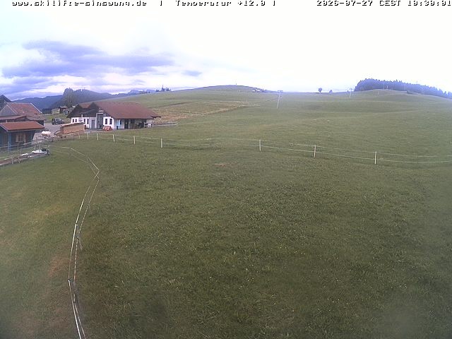 Archiv Foto Webcam Skilifte Sinswang - Blick auf die Skipiste
