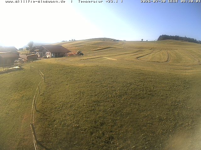 Archiv Foto Webcam Skilifte Sinswang - Blick auf die Skipiste