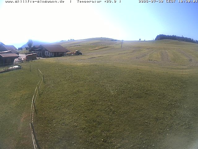 Archiv Foto Webcam Skilifte Sinswang - Blick auf die Skipiste