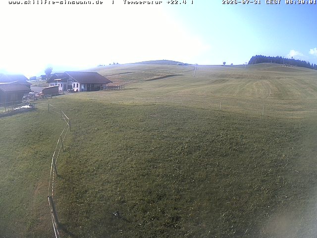 Archiv Foto Webcam Skilifte Sinswang - Blick auf die Skipiste