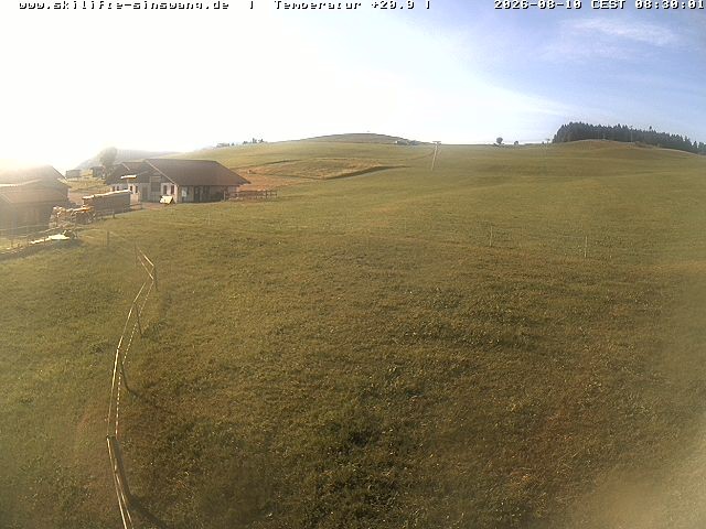 Archiv Foto Webcam Skilifte Sinswang - Blick auf die Skipiste