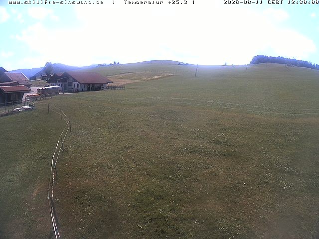 Archiv Foto Webcam Skilifte Sinswang - Blick auf die Skipiste