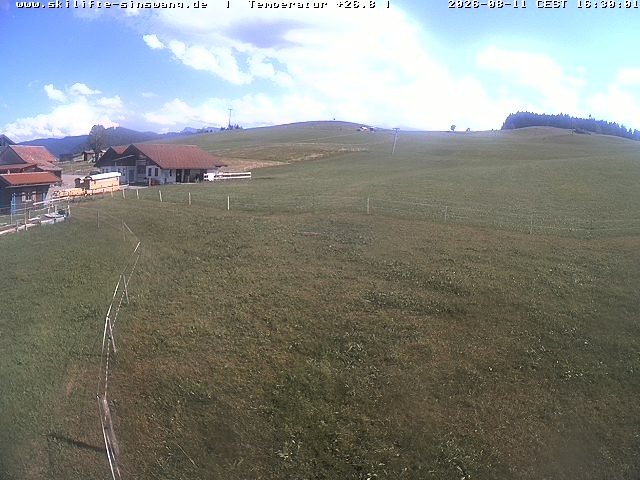 Archiv Foto Webcam Skilifte Sinswang - Blick auf die Skipiste