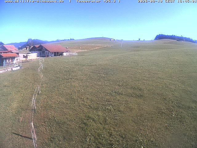 Archived image Webcam Skilifte Sinswang - view of the ski run