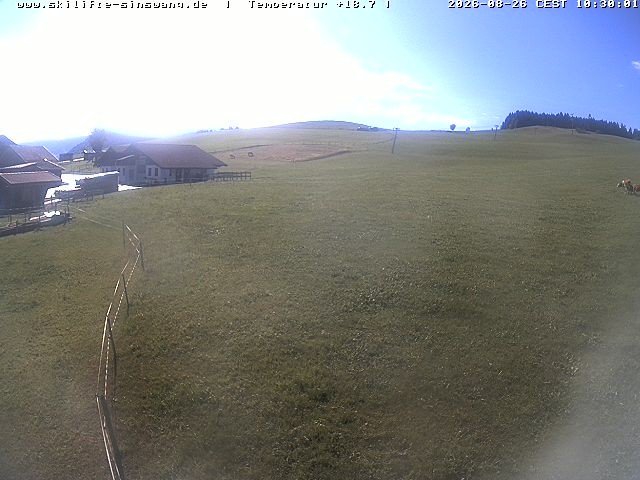 Archived image Webcam Skilifte Sinswang - view of the ski run