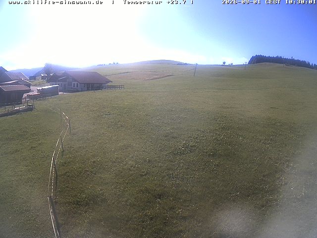 Archiv Foto Webcam Skilifte Sinswang - Blick auf die Skipiste