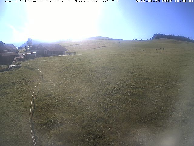 Archived image Webcam Skilifte Sinswang - view of the ski run