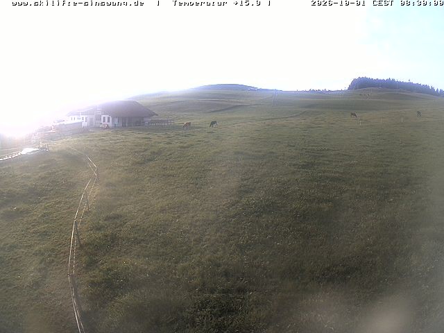 Archiv Foto Webcam Skilifte Sinswang - Blick auf die Skipiste