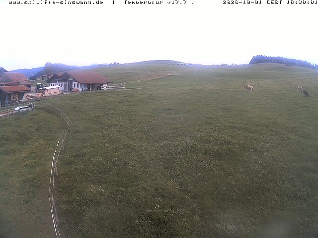 Archiv Foto Webcam Skilifte Sinswang - Blick auf die Skipiste