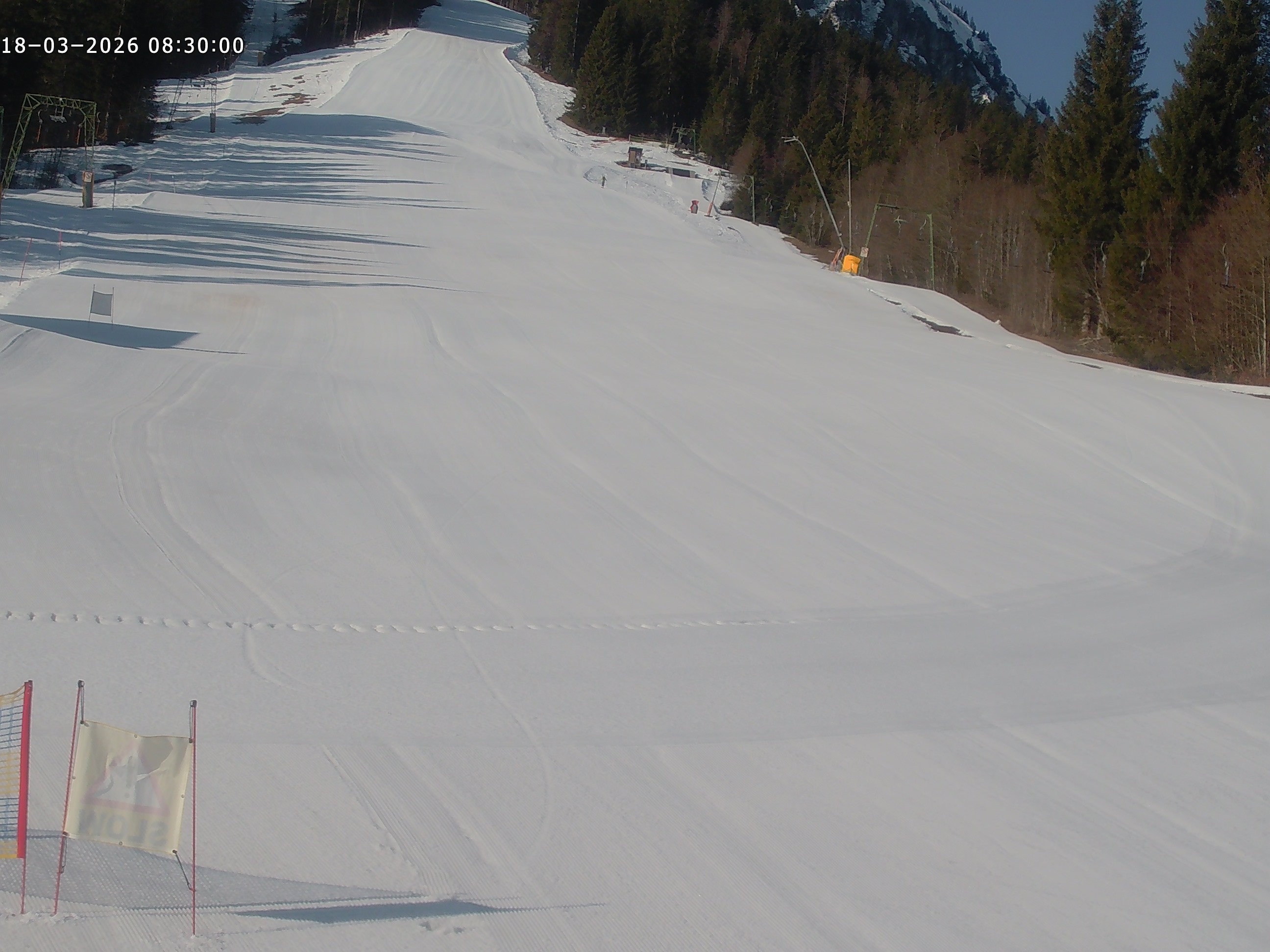 Archiv Foto Webcam Spieserlifte Unterjoch Blick auf die Piste