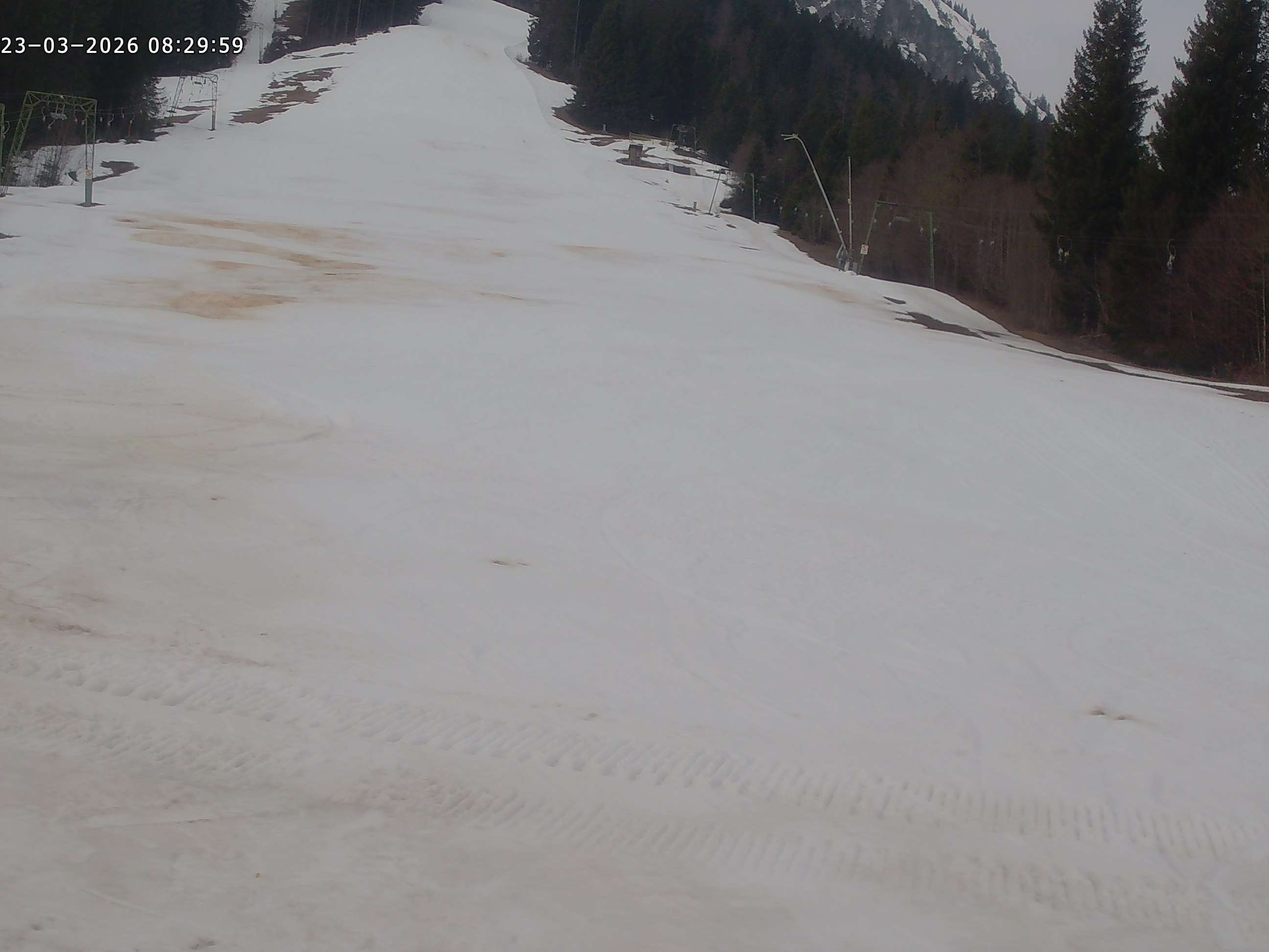 Archiv Foto Webcam Spieserlifte Unterjoch Blick auf die Piste