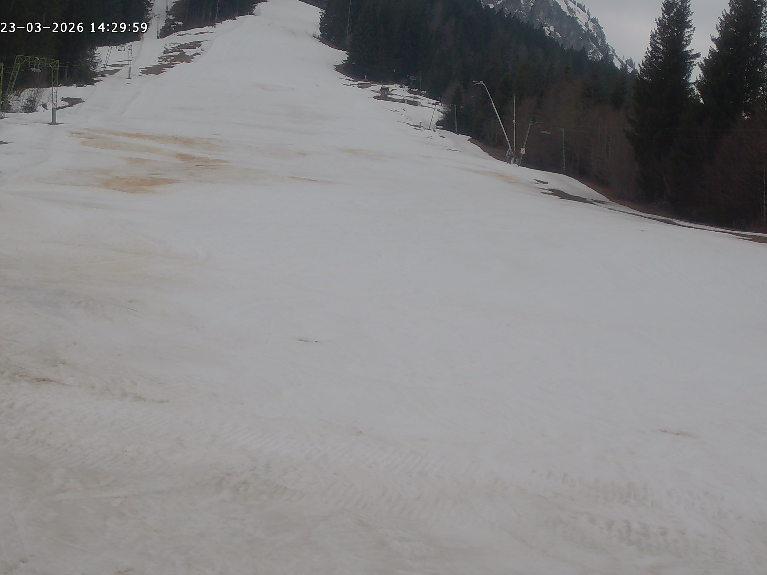 Archiv Foto Webcam Spieserlifte Unterjoch Blick auf die Piste