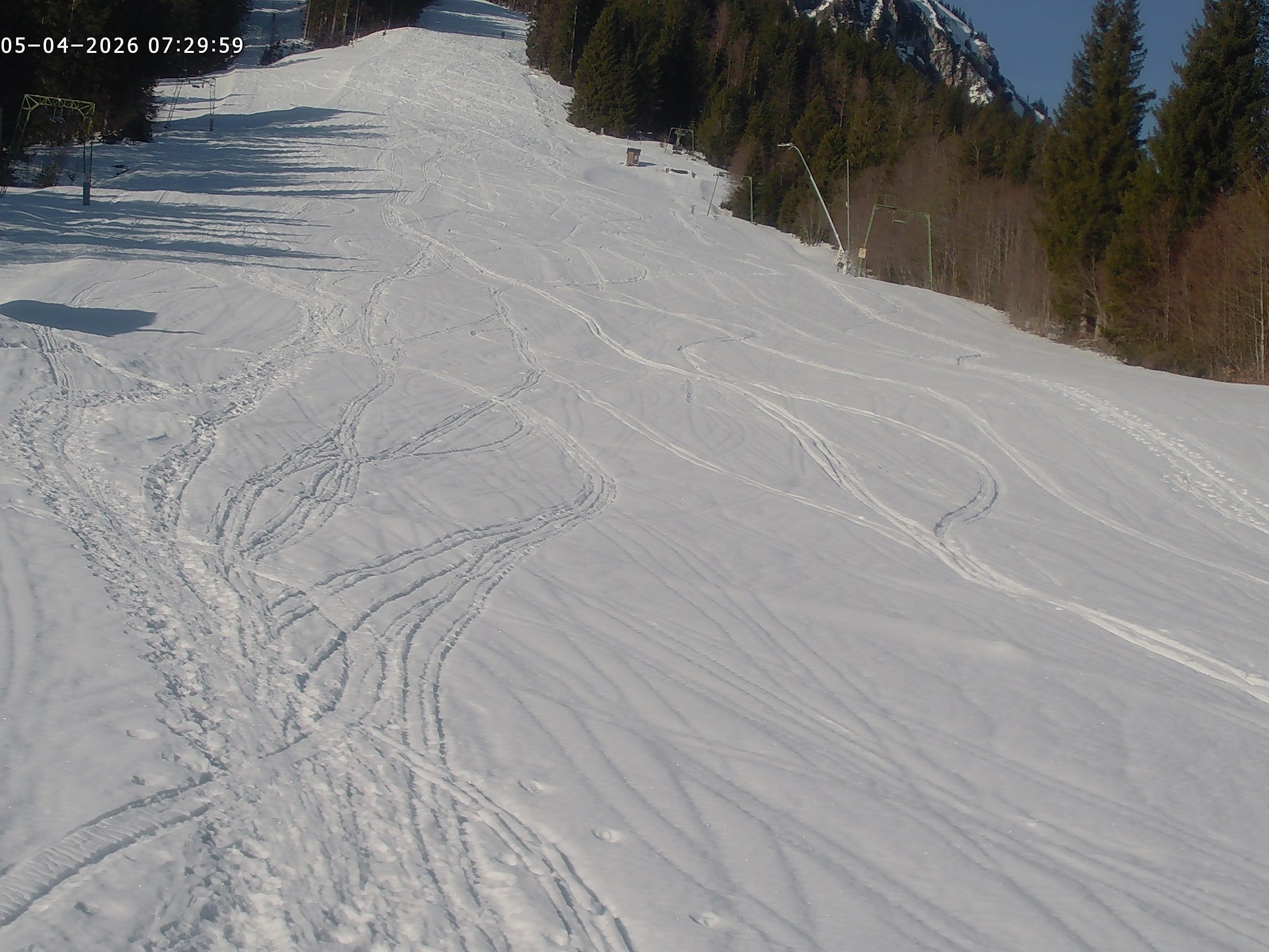 Archiv Foto Webcam Spieserlifte Unterjoch Blick auf die Piste