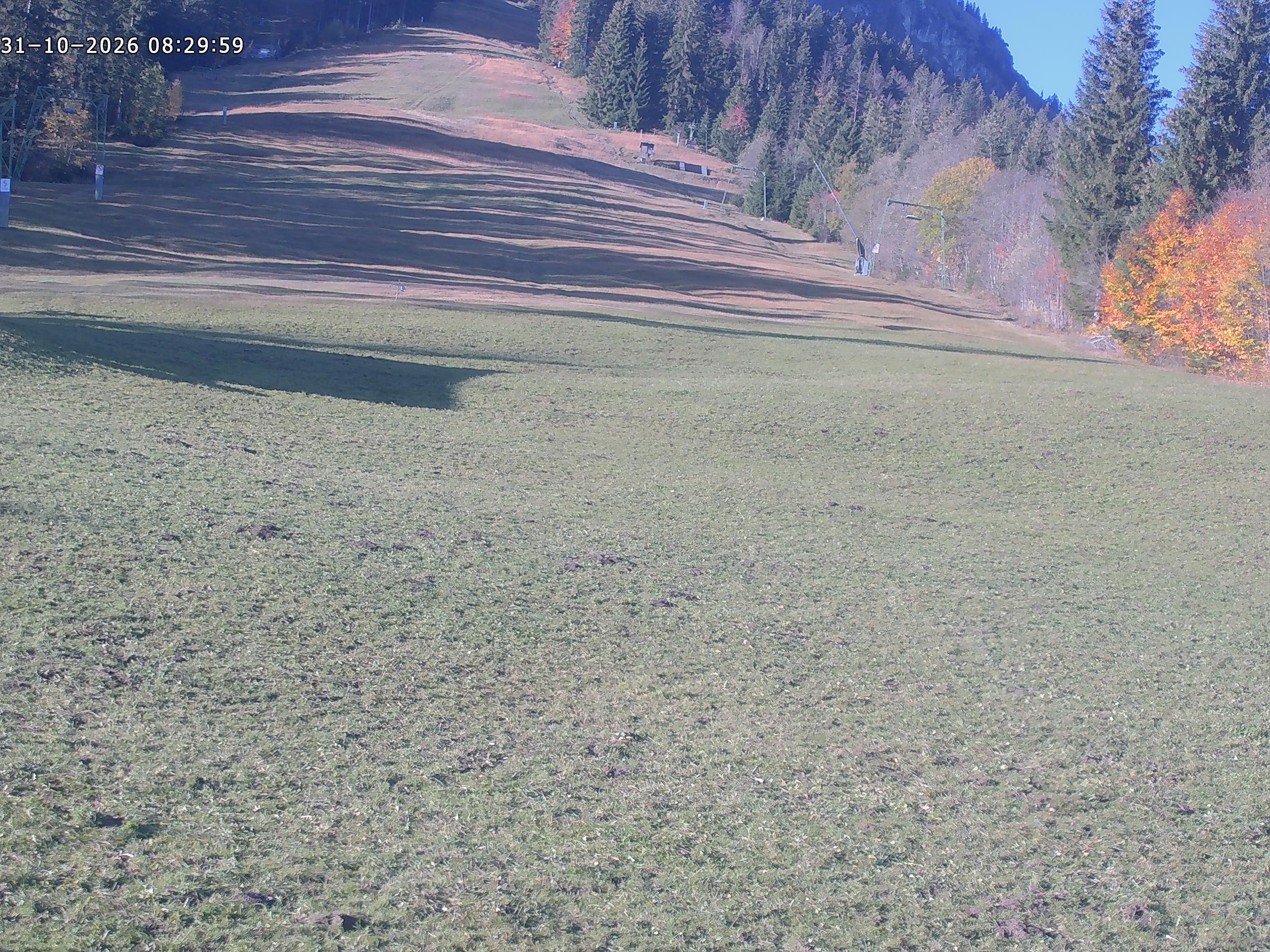 Archived image Webcam Spieserlifte Unterjoch View of the ski run