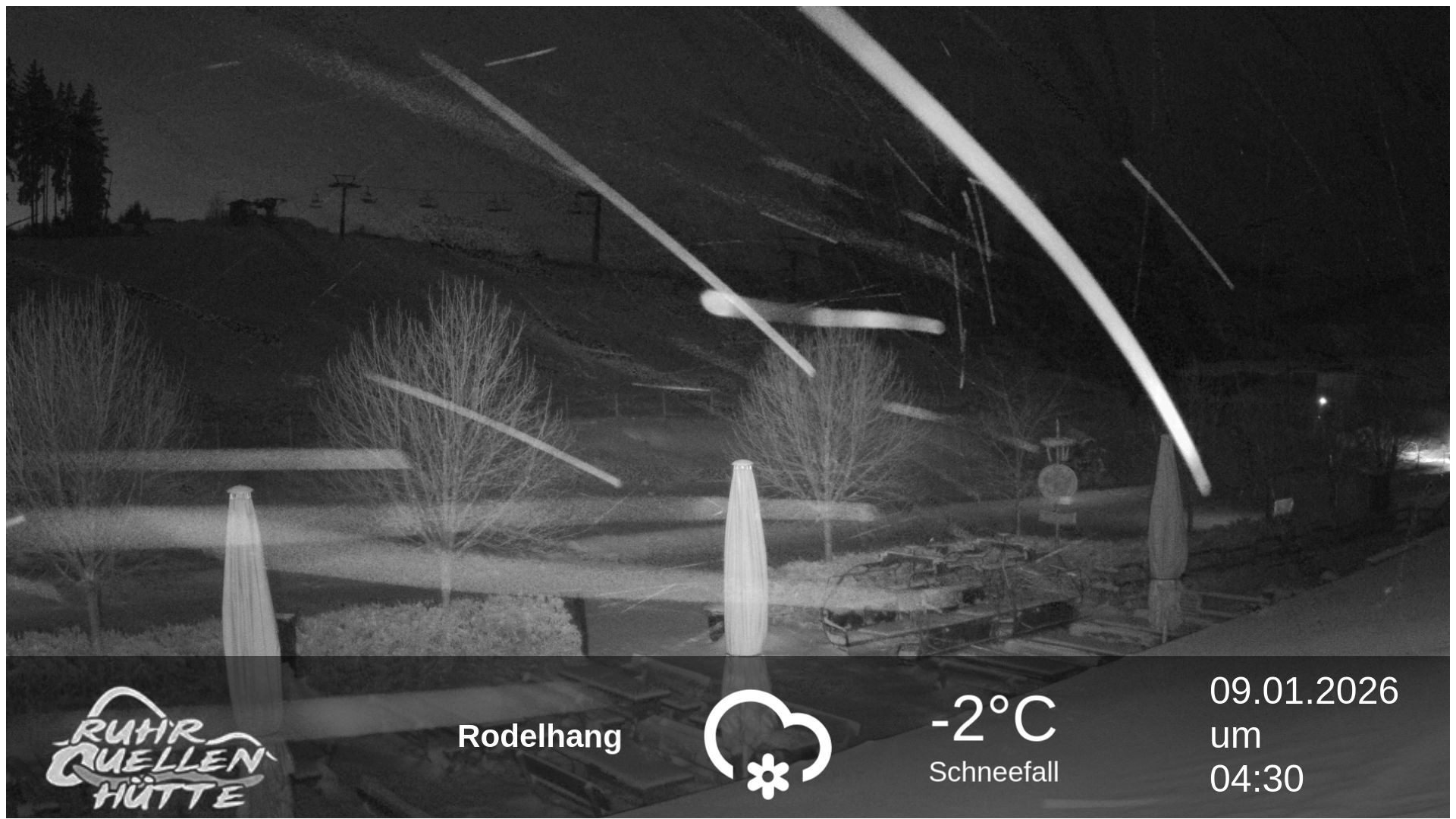 Archived image Webcam Ruhrquelle Winterberg Lower station