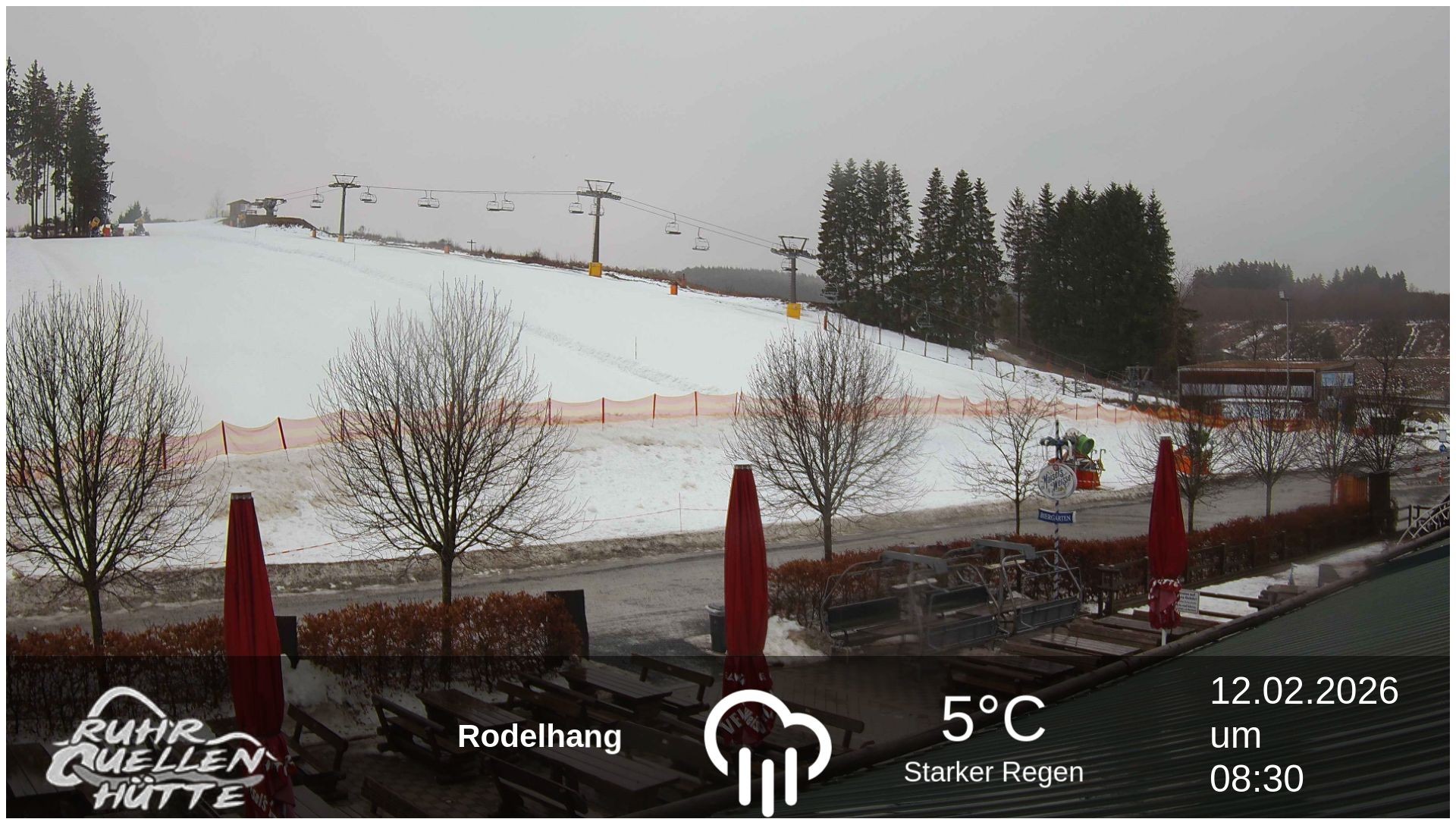 Archived image Webcam Ruhrquelle Winterberg Lower station