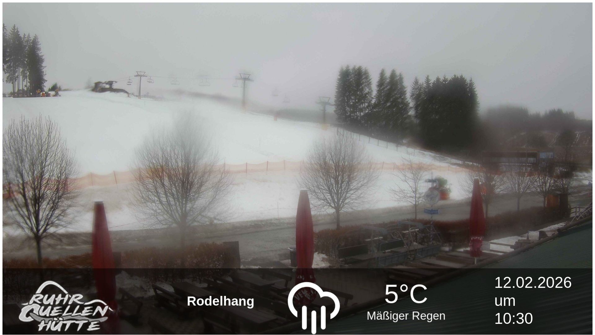 Archived image Webcam Ruhrquelle Winterberg Lower station