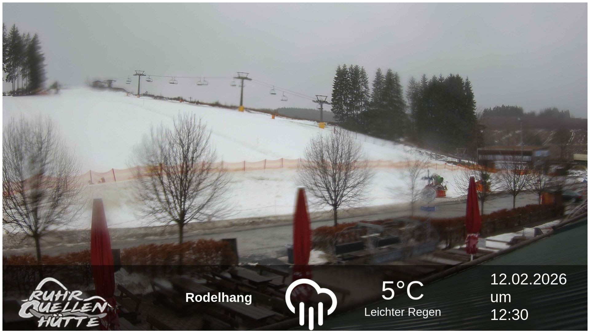 Archived image Webcam Ruhrquelle Winterberg Lower station