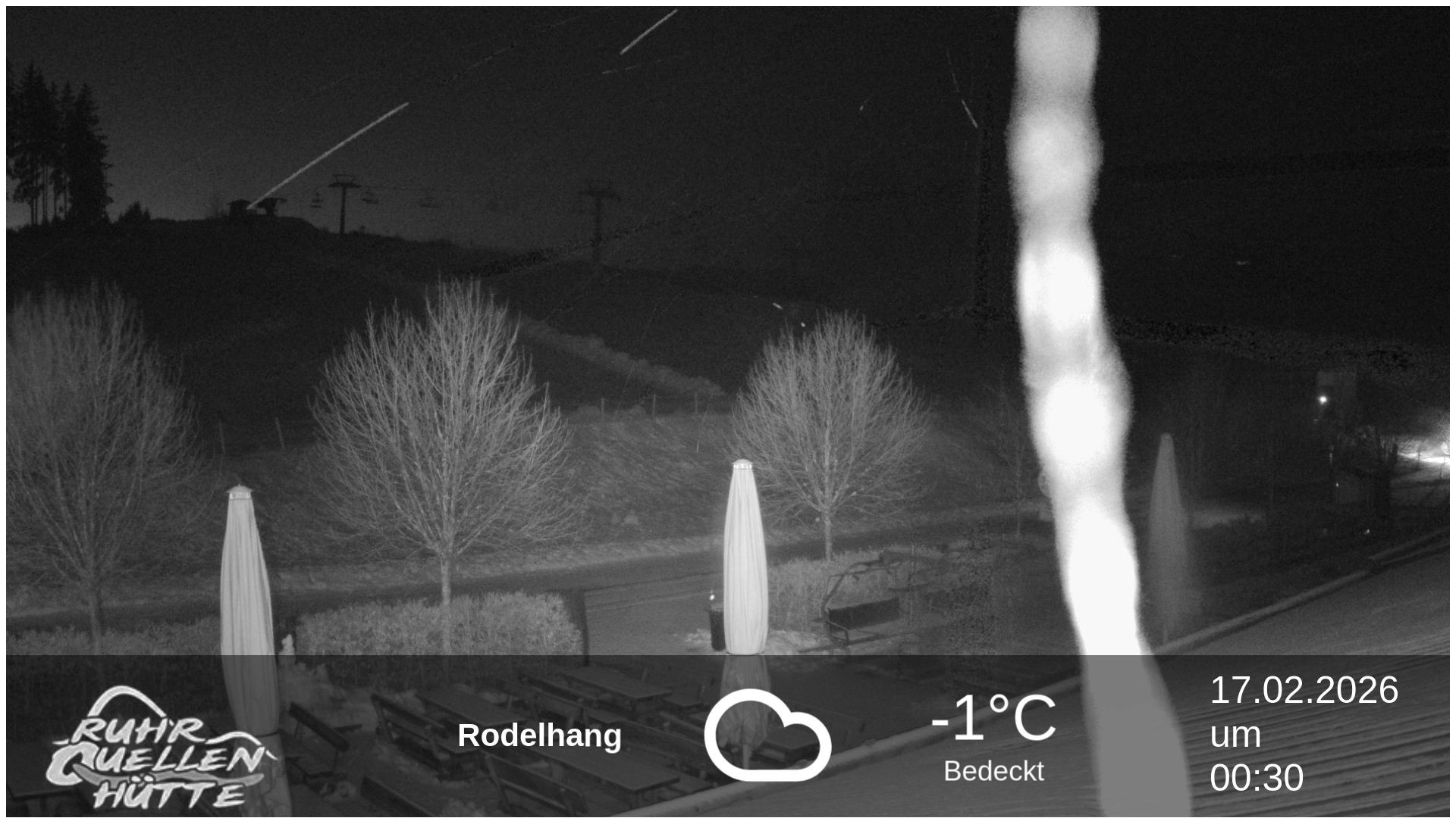 Archived image Webcam Ruhrquelle Winterberg Lower station