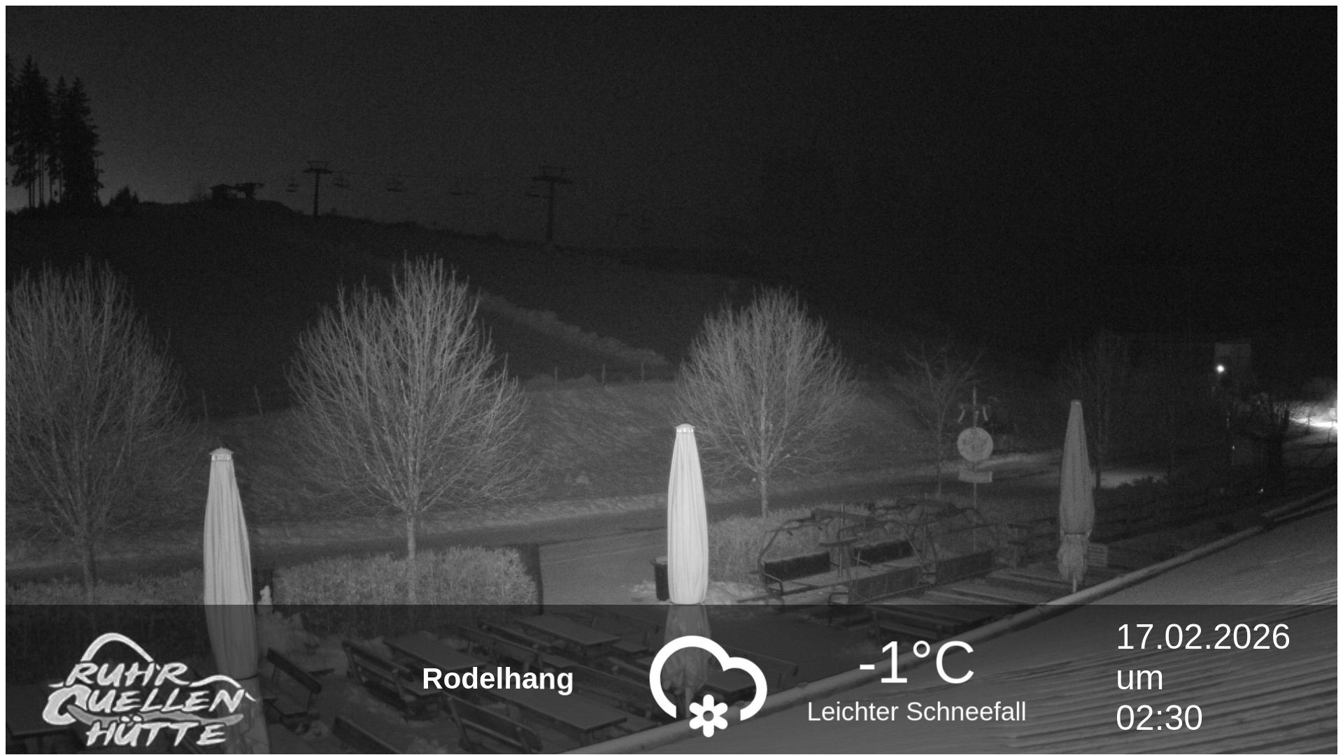 Archived image Webcam Ruhrquelle Winterberg Lower station