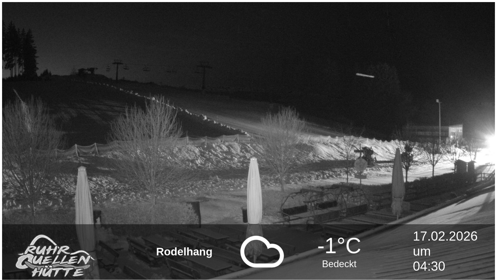 Archived image Webcam Ruhrquelle Winterberg Lower station