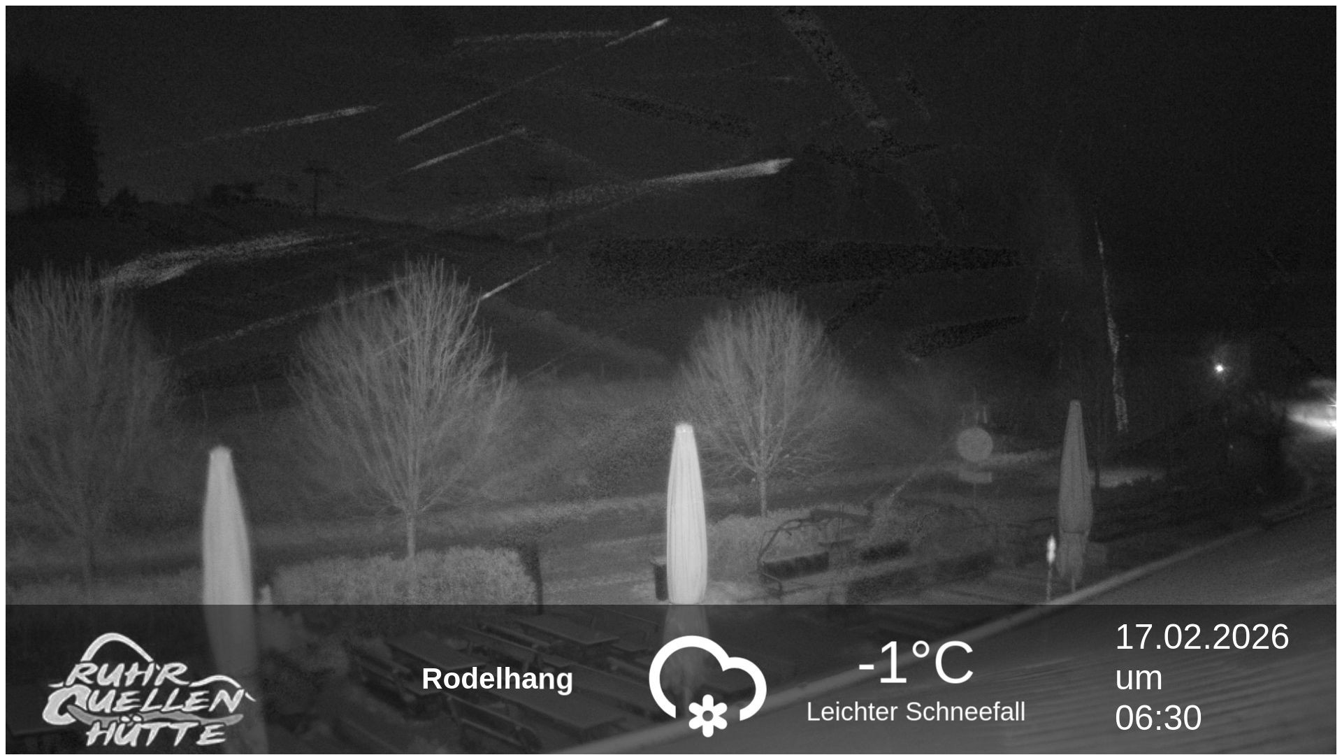 Archived image Webcam Ruhrquelle Winterberg Lower station