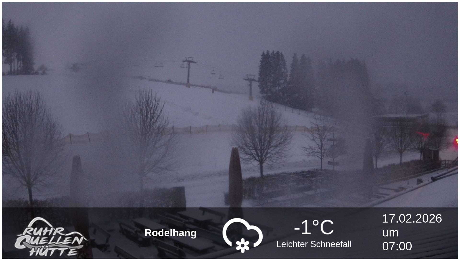 Archived image Webcam Ruhrquelle Winterberg Lower station