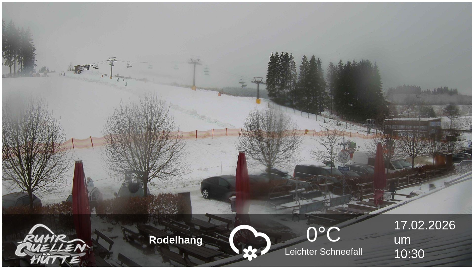 Archived image Webcam Ruhrquelle Winterberg Lower station