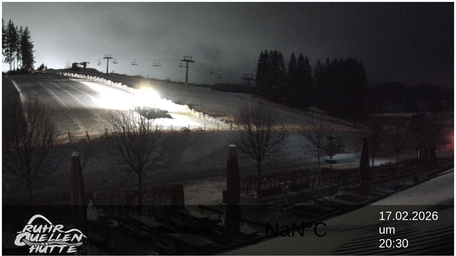 Archived image Webcam Ruhrquelle Winterberg Lower station