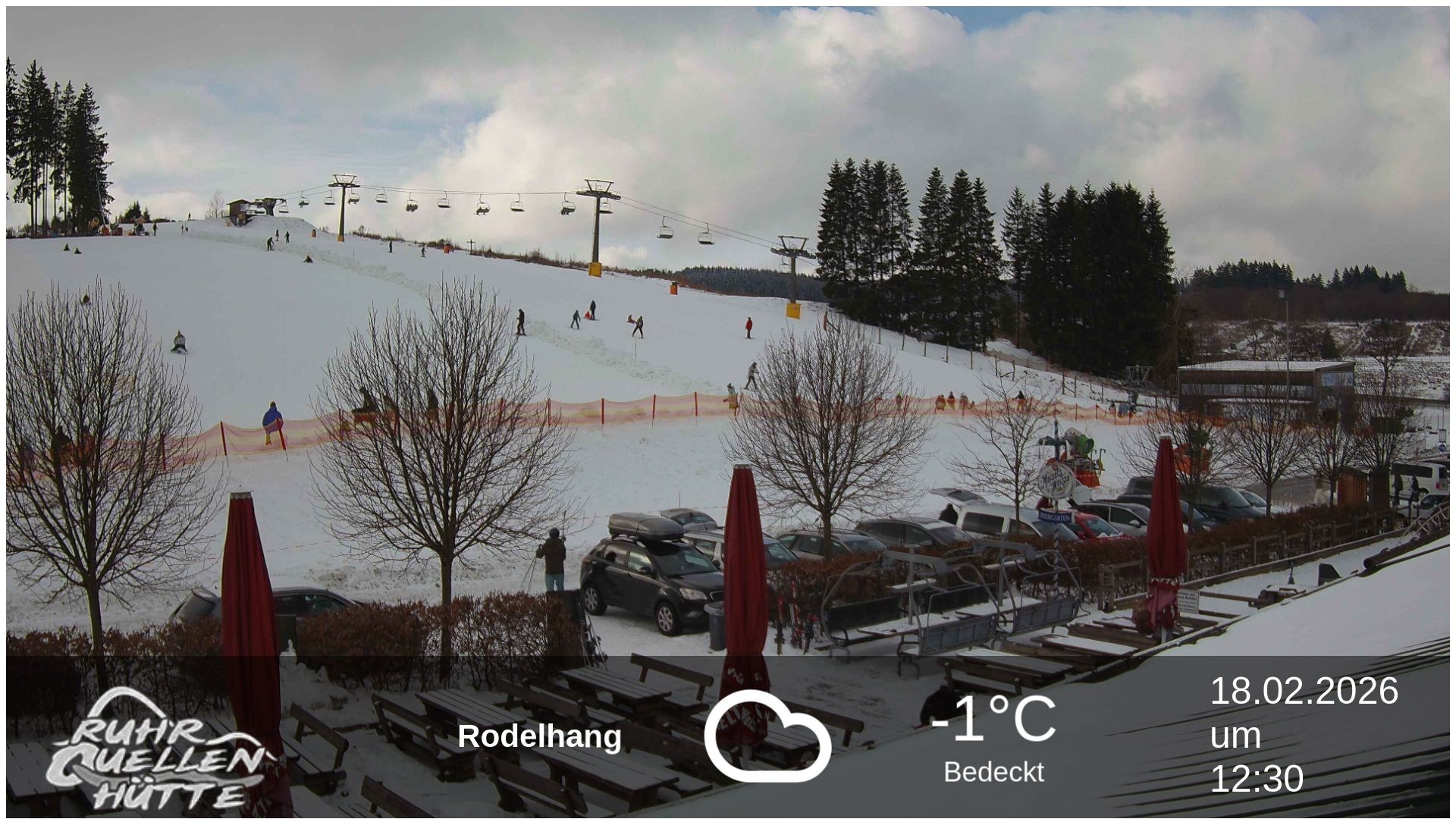 Archived image Webcam Ruhrquelle Winterberg Lower station