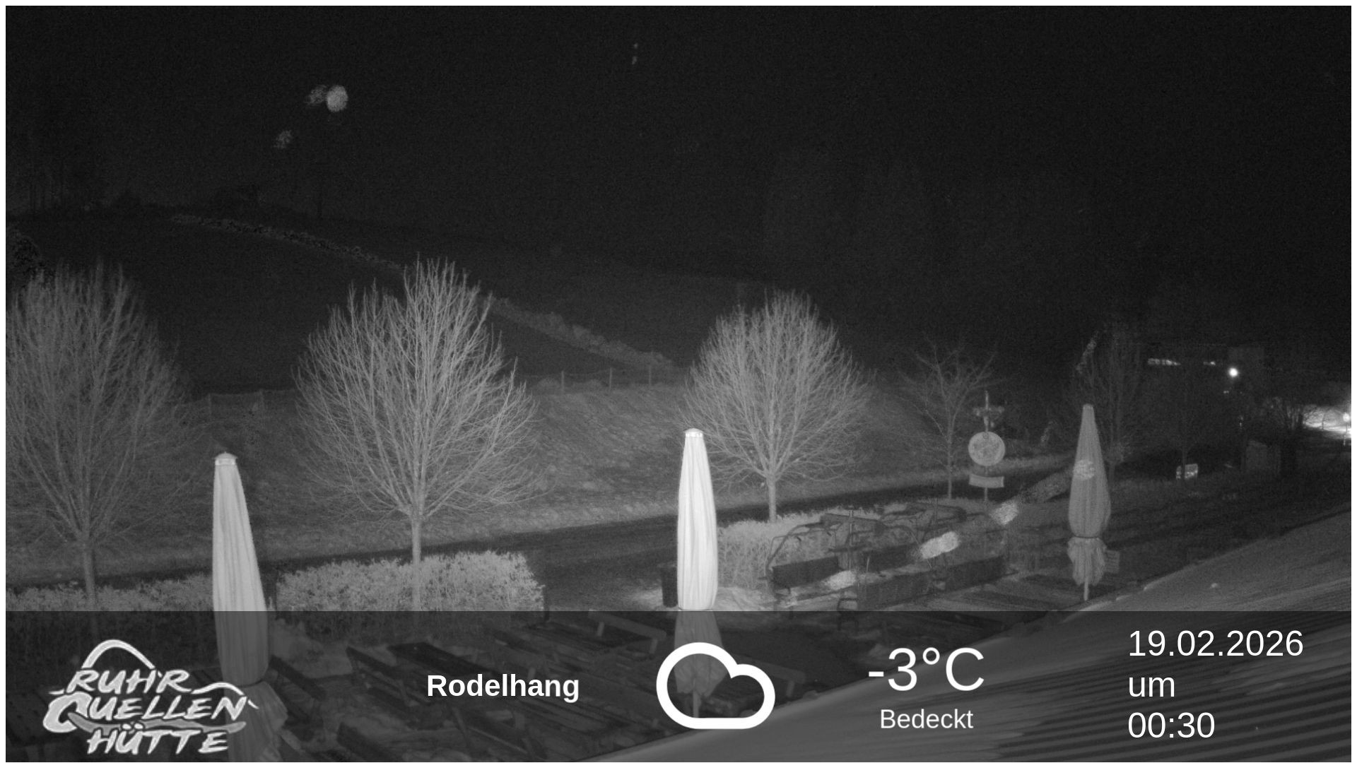 Archived image Webcam Ruhrquelle Winterberg Lower station
