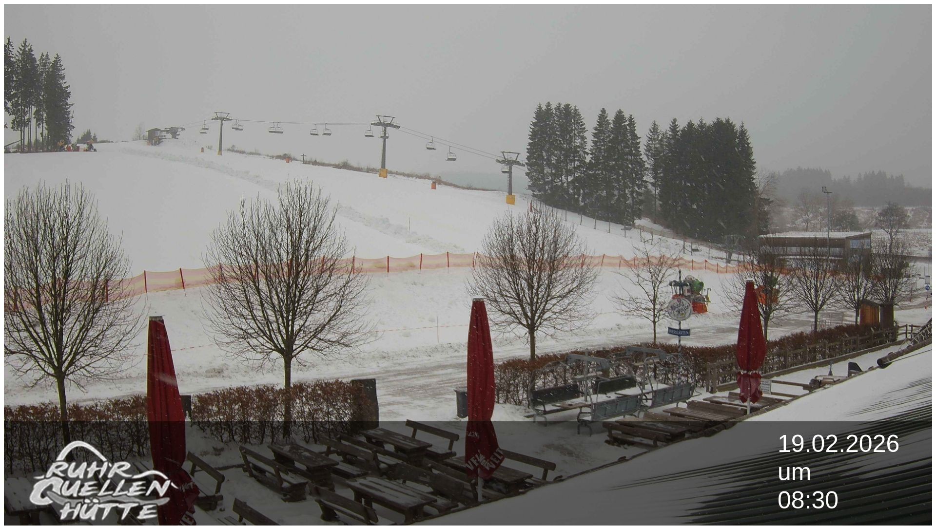 Archived image Webcam Ruhrquelle Winterberg Lower station