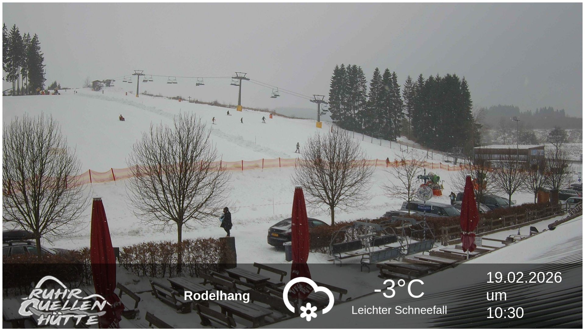 Archived image Webcam Ruhrquelle Winterberg Lower station