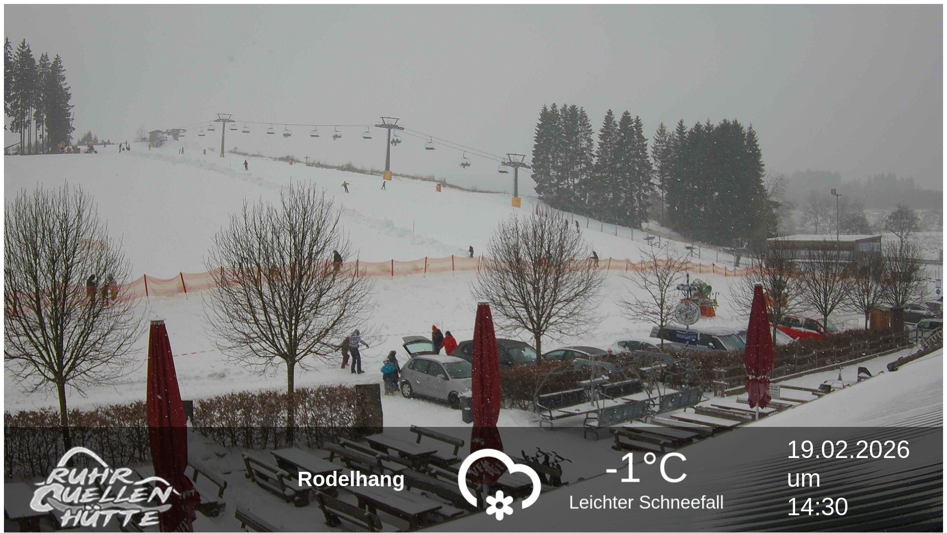 Archived image Webcam Ruhrquelle Winterberg Lower station