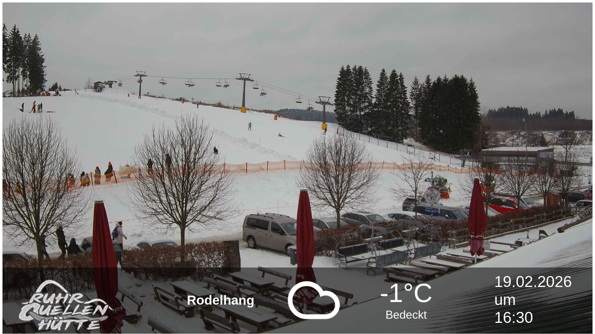 Archived image Webcam Ruhrquelle Winterberg Lower station