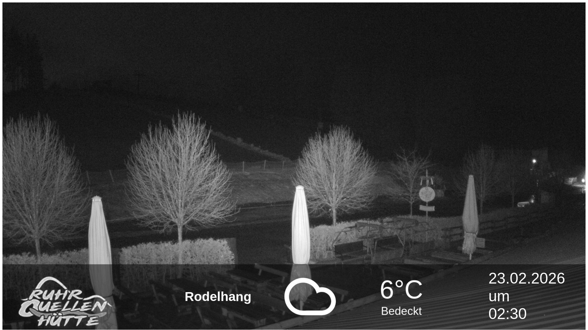 Archived image Webcam Ruhrquelle Winterberg Lower station