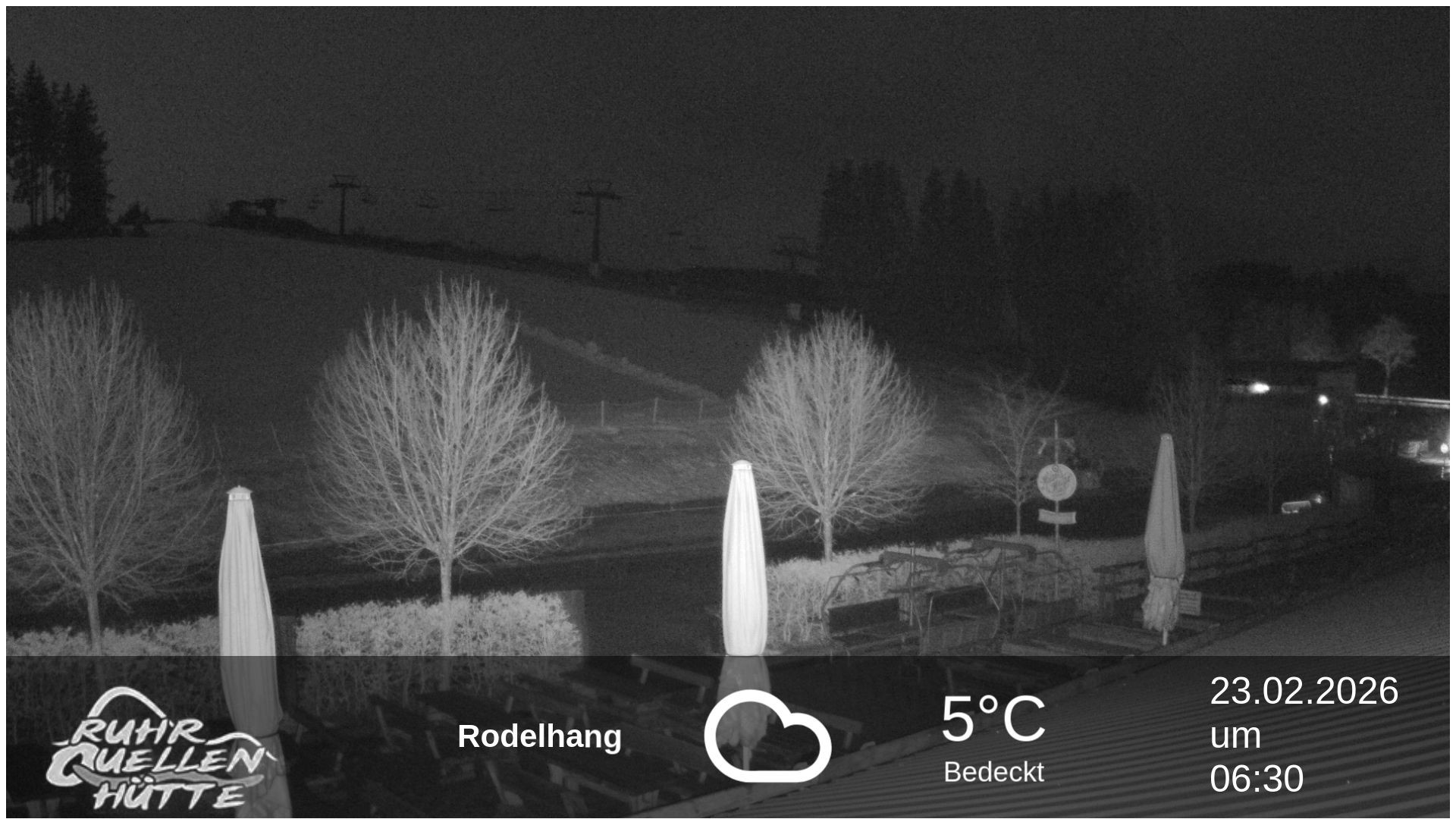 Archived image Webcam Ruhrquelle Winterberg Lower station