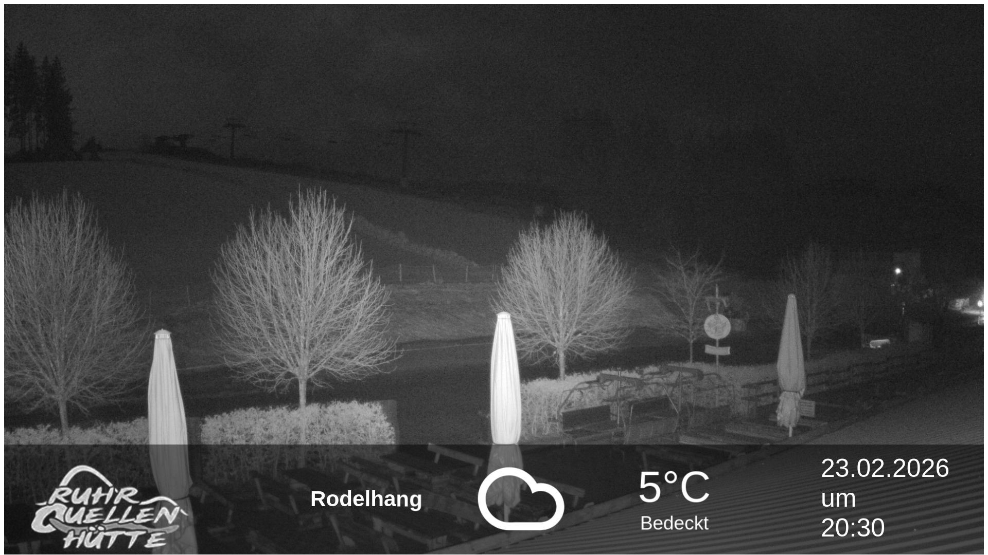 Archived image Webcam Ruhrquelle Winterberg Lower station