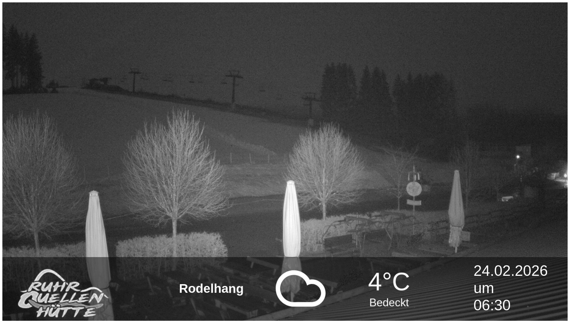 Archived image Webcam Ruhrquelle Winterberg Lower station