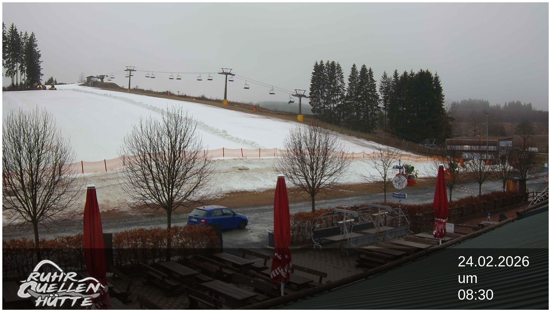 Archived image Webcam Ruhrquelle Winterberg Lower station