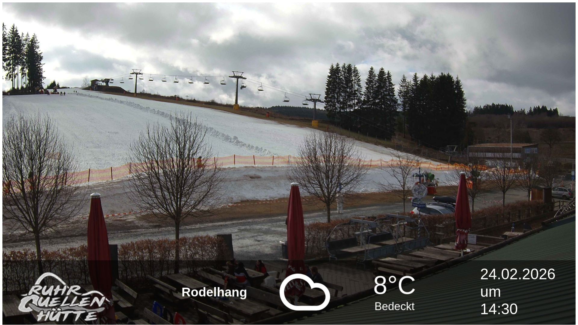 Archived image Webcam Ruhrquelle Winterberg Lower station