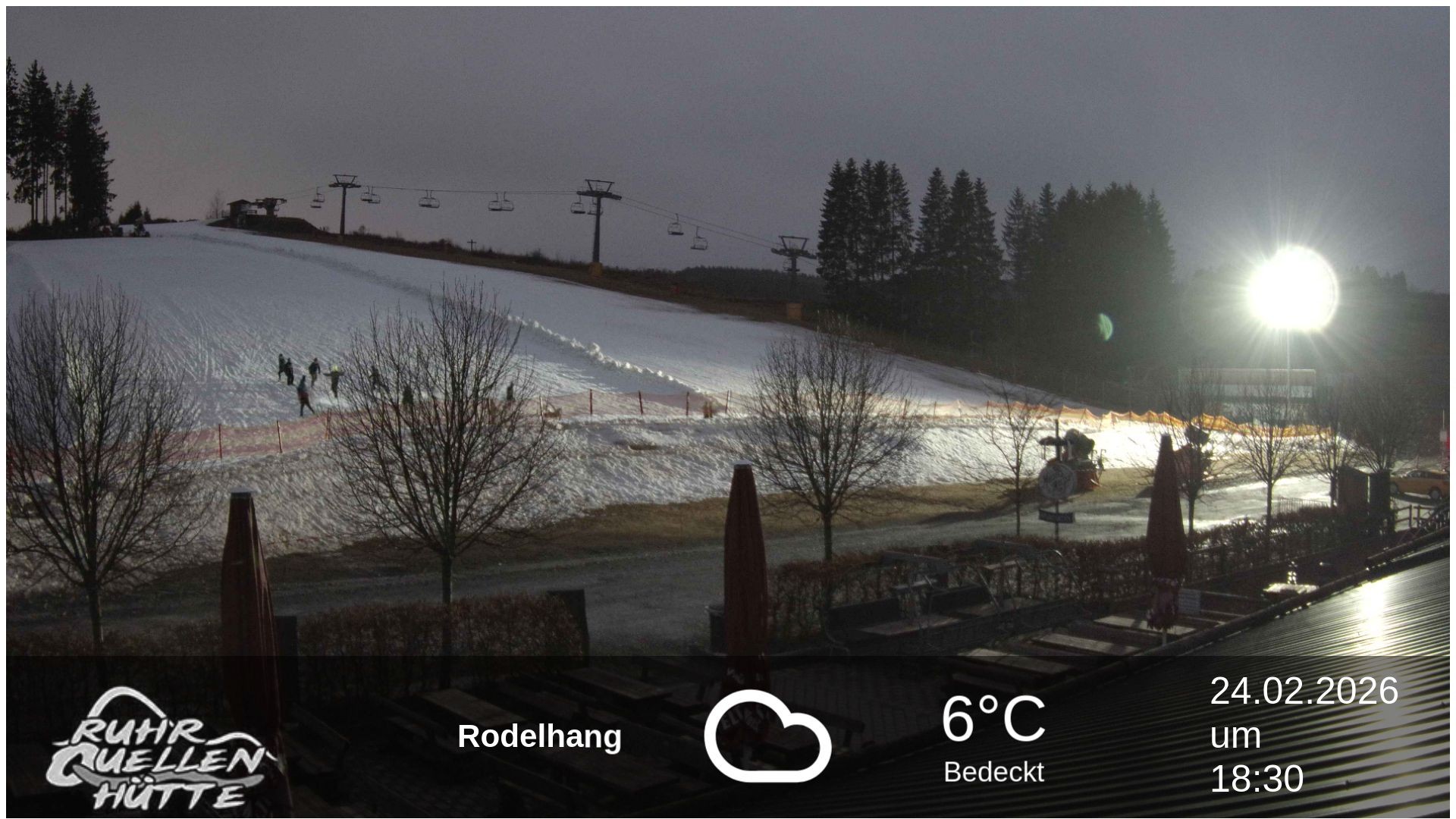 Archived image Webcam Ruhrquelle Winterberg Lower station