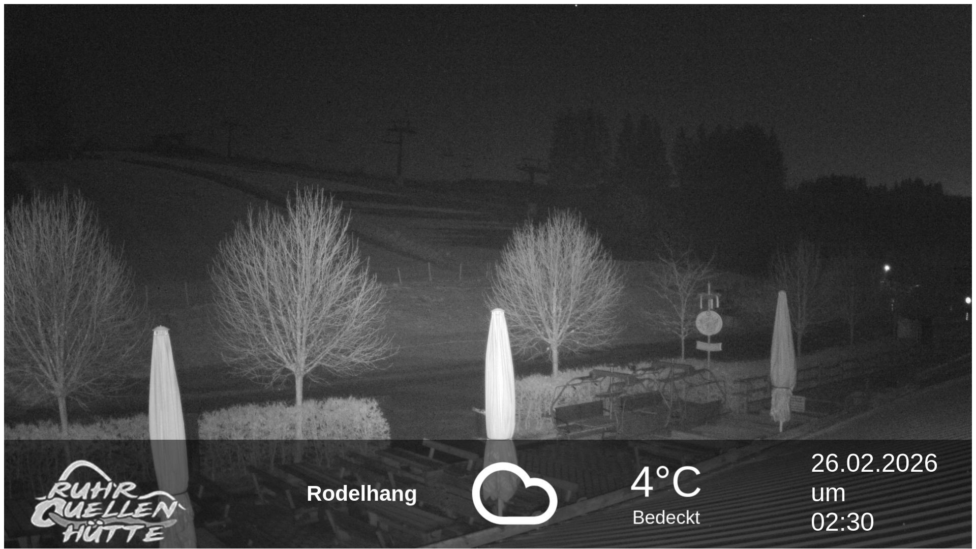 Archived image Webcam Ruhrquelle Winterberg Lower station