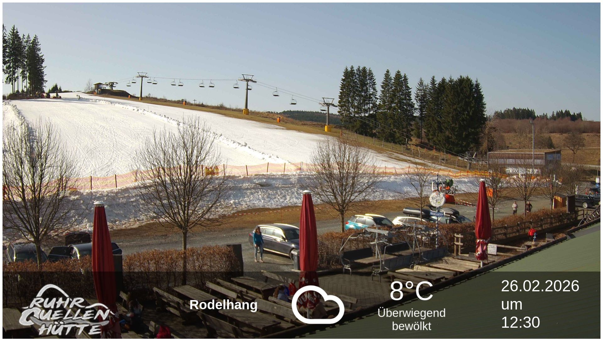 Archived image Webcam Ruhrquelle Winterberg Lower station