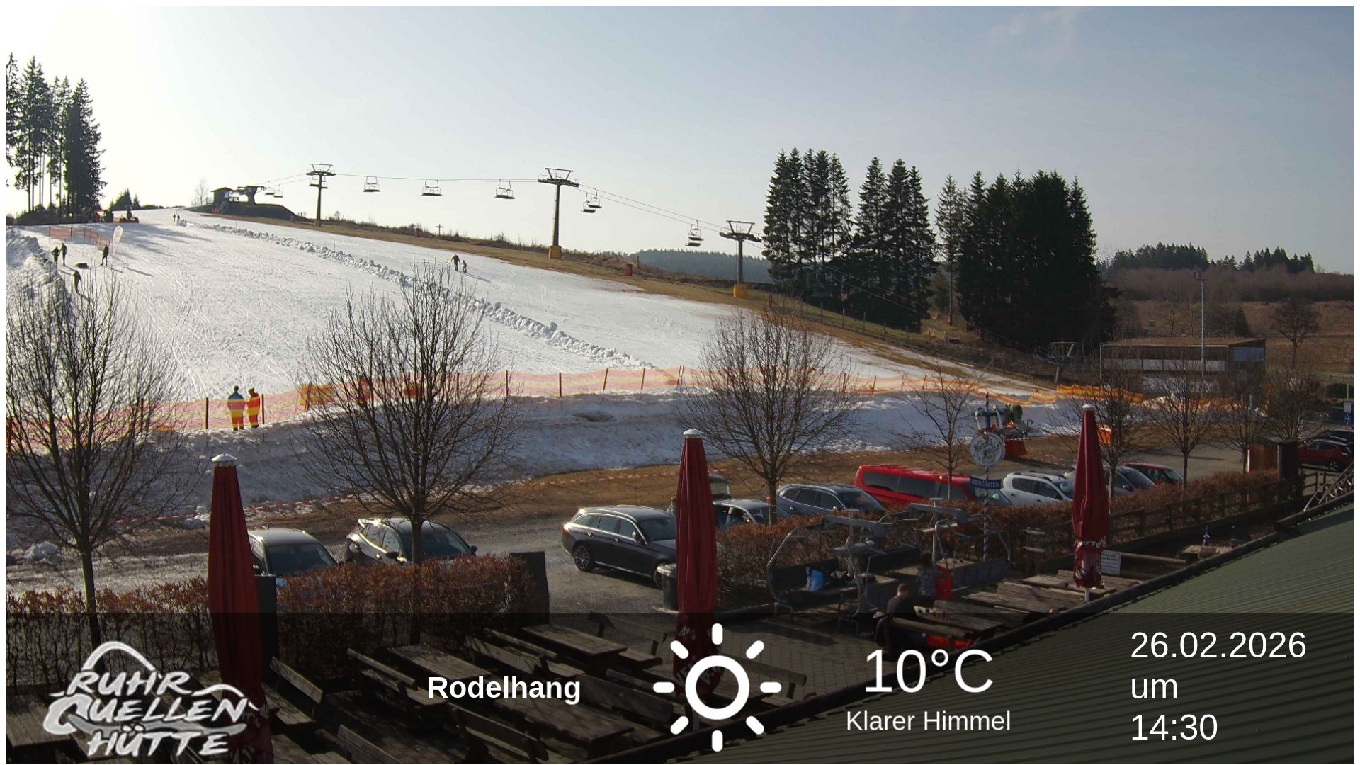 Archived image Webcam Ruhrquelle Winterberg Lower station