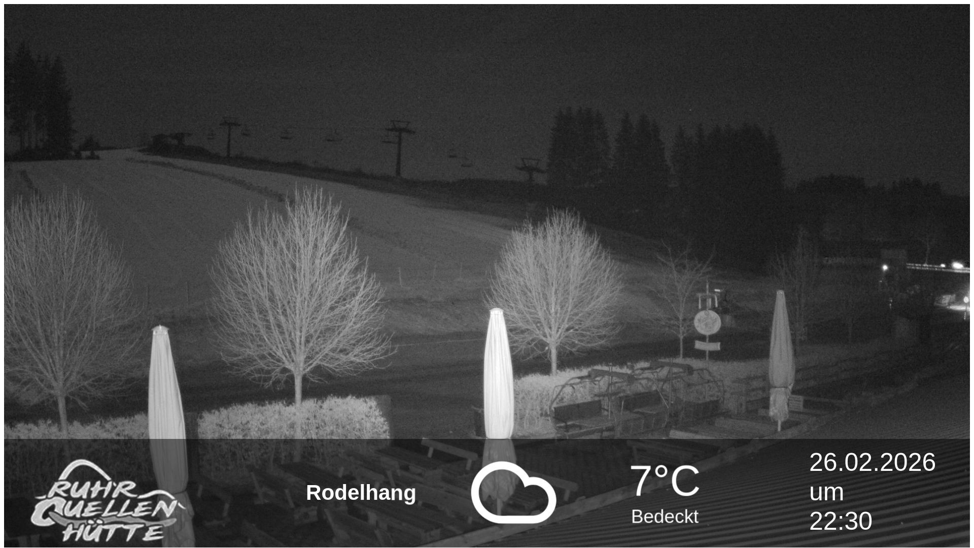 Archived image Webcam Ruhrquelle Winterberg Lower station