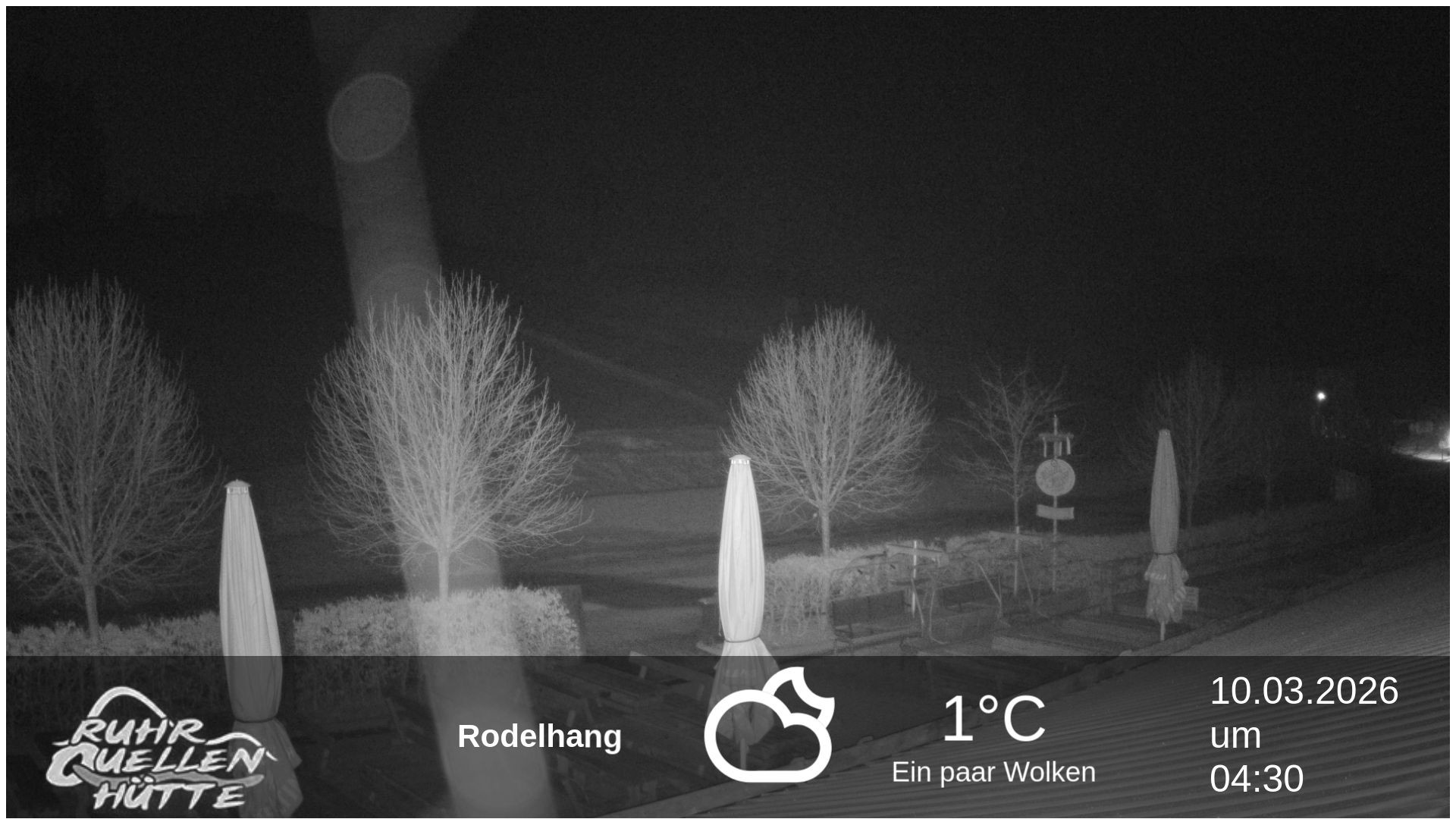 Archived image Webcam Ruhrquelle Winterberg Lower station