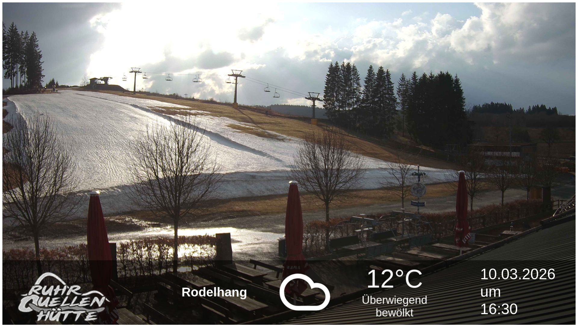 Archived image Webcam Ruhrquelle Winterberg Lower station