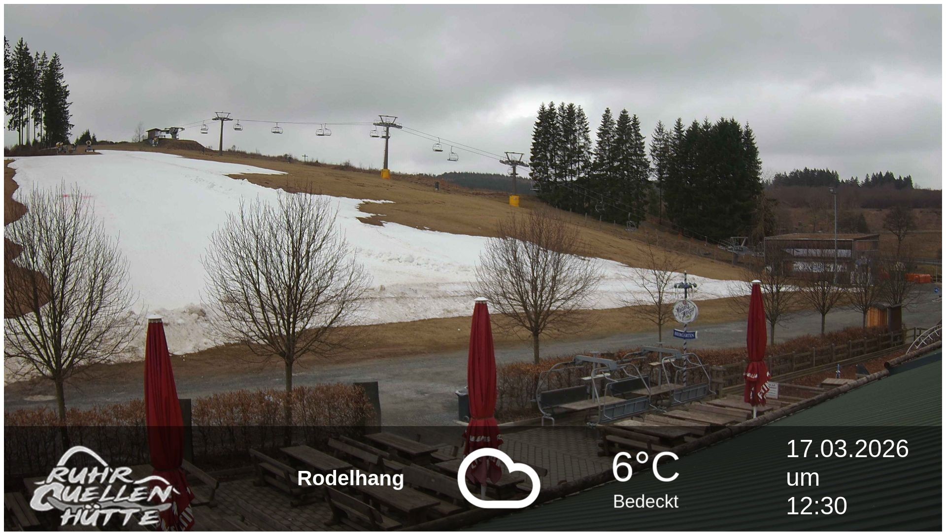 Archived image Webcam Ruhrquelle Winterberg Lower station