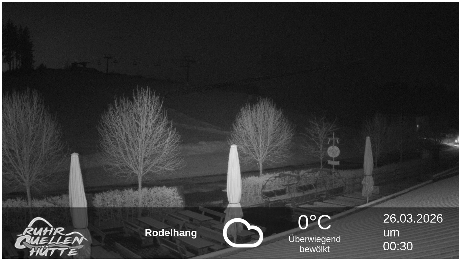 Archived image Webcam Ruhrquelle Winterberg Lower station
